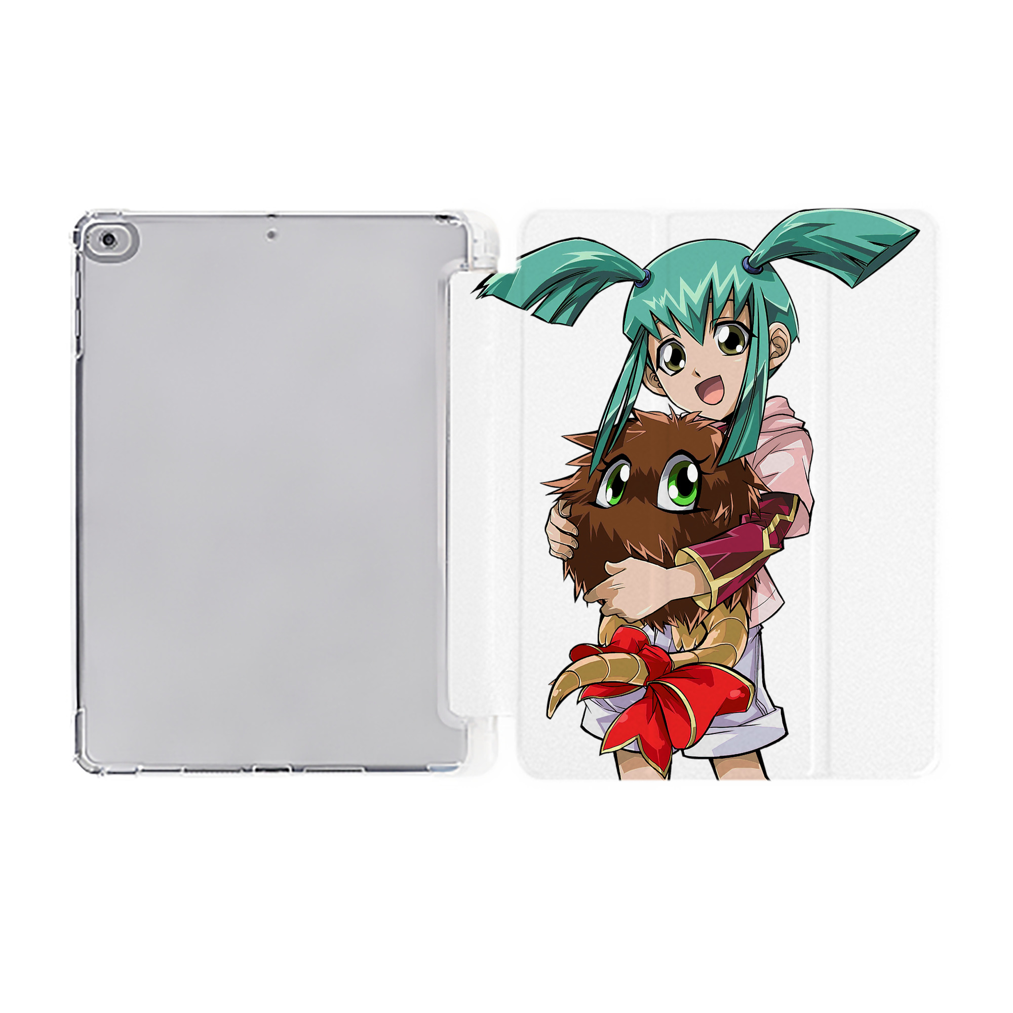 （画像用） 遊☆戯☆王 Yu-Gi-Oh! IPad ケース ペン収納付き 三つ折りスタンド PUレザー×シリコン 対応機種9.5/10.5/10.9インチ